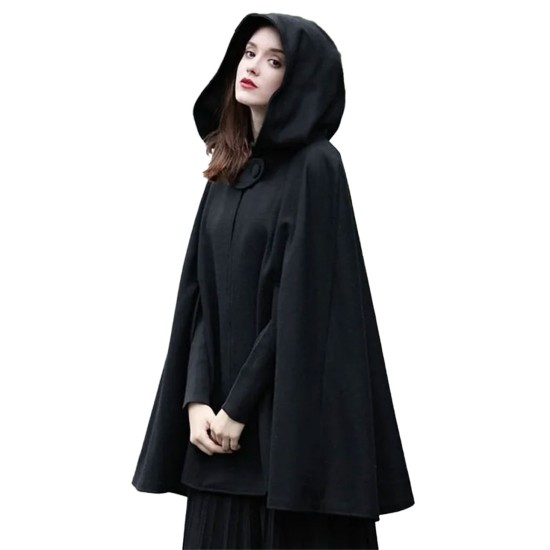 Womens Halloween Cloak Cape Coat
