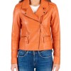 Women's Asymmetrical Motorcycle Orange Jacket Women's Asymmetrical Motorcycle Orange Jacket