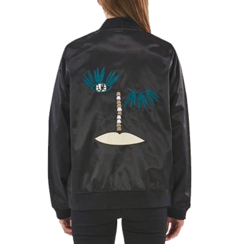 Women's OK Go Satin Black Jacket Women's OK Go Satin Black Jacket