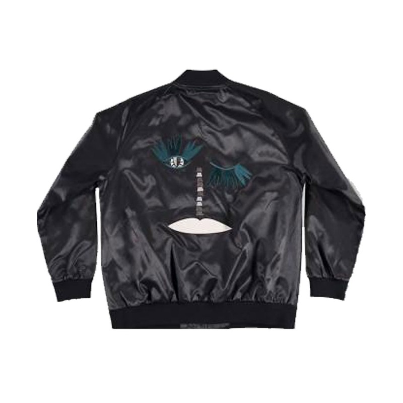 Women's OK Go Satin Black Jacket Women's OK Go Satin Black Jacket