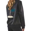 Women's OK Go Satin Black Jacket Women's OK Go Satin Black Jacket