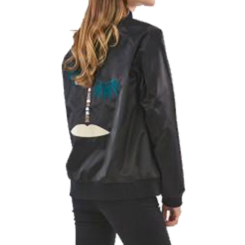 Women's OK Go Satin Black Jacket Women's OK Go Satin Black Jacket