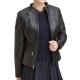 Women's Promo Scuba Casual Black Leather Jacket