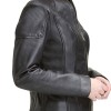 Women's Promo Scuba Casual Black Leather Jacket