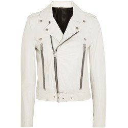 Rockford Women's White Leather Motorcycle Jacket