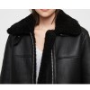Women's Shearling Bomber Black Leather Jacket Women's Shearling Bomber Black Leather Jacket