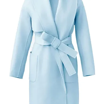 Women’s Thalia Light Blue Wool Coat