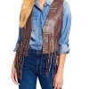 Women's WFJ021 V-Neckline Fringe Brown Vest Women's WFJ021 V-Neckline Fringe Brown Vest