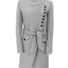 Women's Designer Grey Belted Coat Women's Designer Grey Belted Coat
