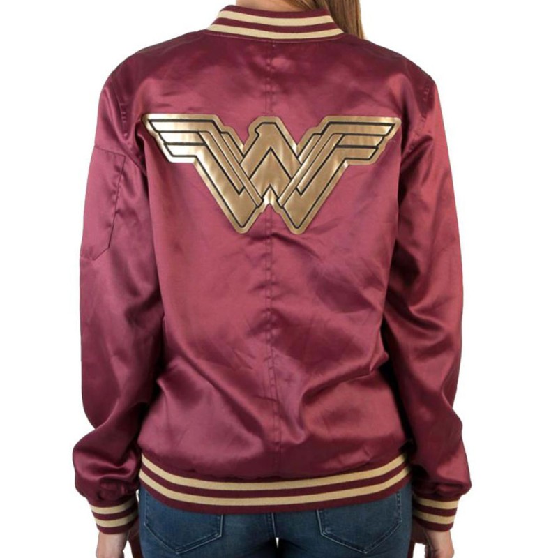 Women's Wonder Woman Bomber Red Jacket Women's Wonder Woman Bomber Red Jacket