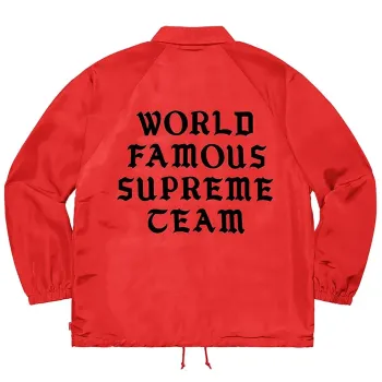World Famous Supreme Team Red Bomber Jacket