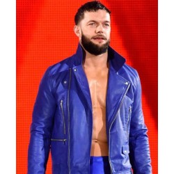 WWE Finn Balor Blue Leather Jacket