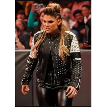 WWE Raw 2022 Beth Phoenix Spike Leather Jacket WWE Raw 2022 Beth Phoenix Spike Leather Jacket