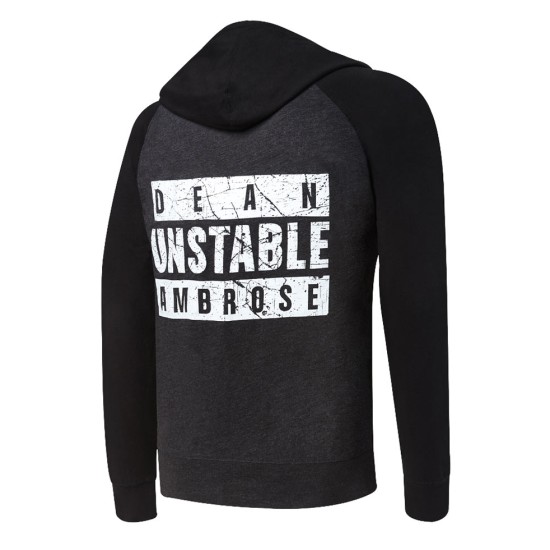 WWE DEAN AMBROSE UNSTABLE DIRTY DEEDS PULLOVER HOODED SWEATSHIRT OFFICIAL NEW 