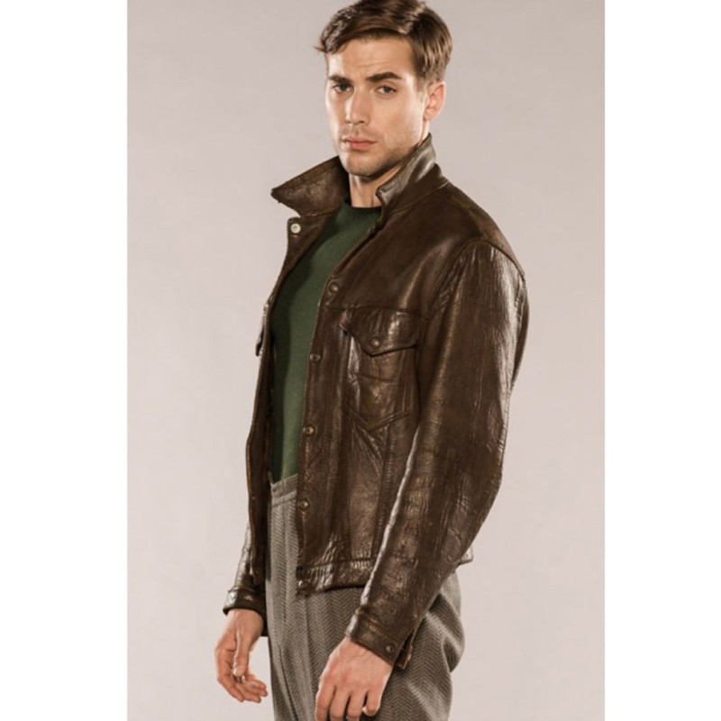 X Company Dustin Milligan Leather Jacket X Company Dustin Milligan Leather Jacket