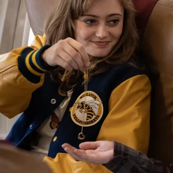 Yellowjackets Ella Purnell Blue Bomber Jacket