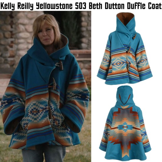 Kelly Reilly Yellowstone Season 03 Blue Jacket