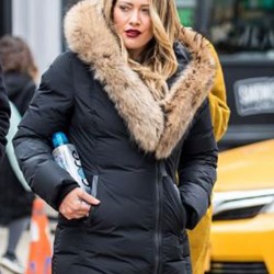 Younger Hilary Duff Cotton Shawl Collar Coat