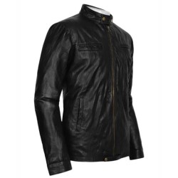 Zac Efron Wrinkled Washed 17 Again Leather Jacket