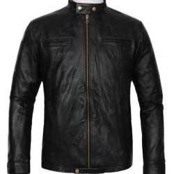 Zac Efron Wrinkled Washed 17 Again Leather Jacket