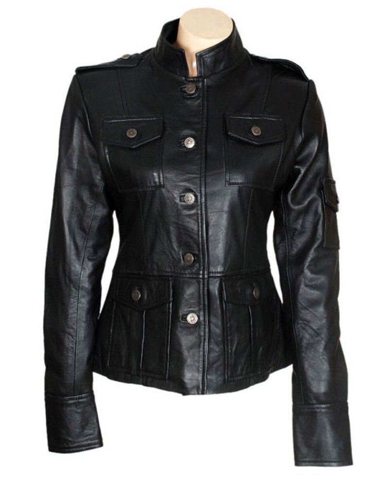 Anne Hathaway Get Smart Agent 99 Black Leather Jacket