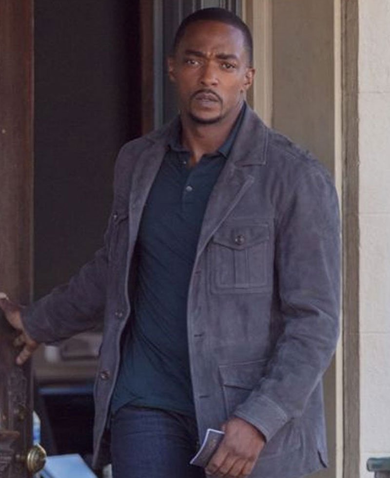 Anthony Mackie The Falcon and The Winter Soldier Suede Jacket
