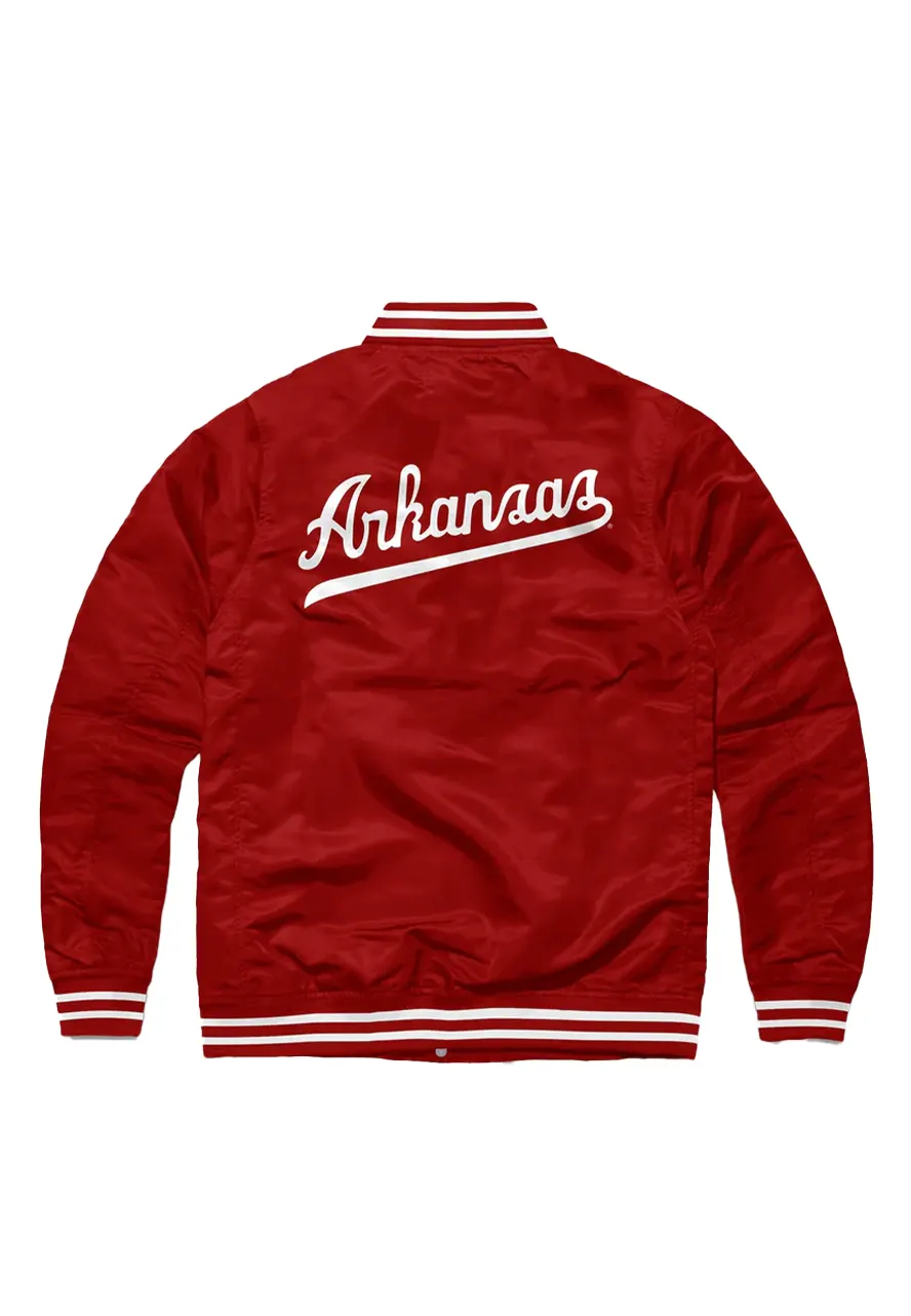 Arkansas Monogram Cardinal Letterman Jacket