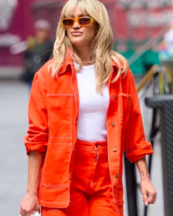 Ashley Roberts Orange Jacket