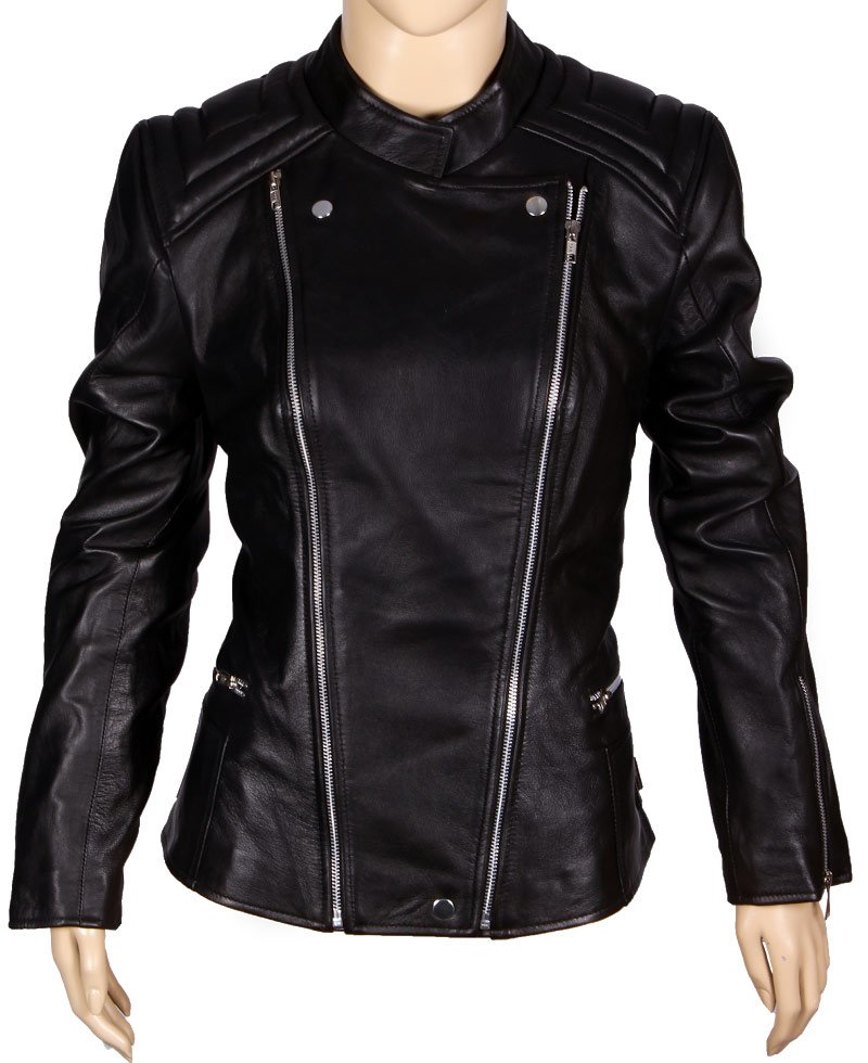 Abbey Crouch Cropped Biker Style Jacket