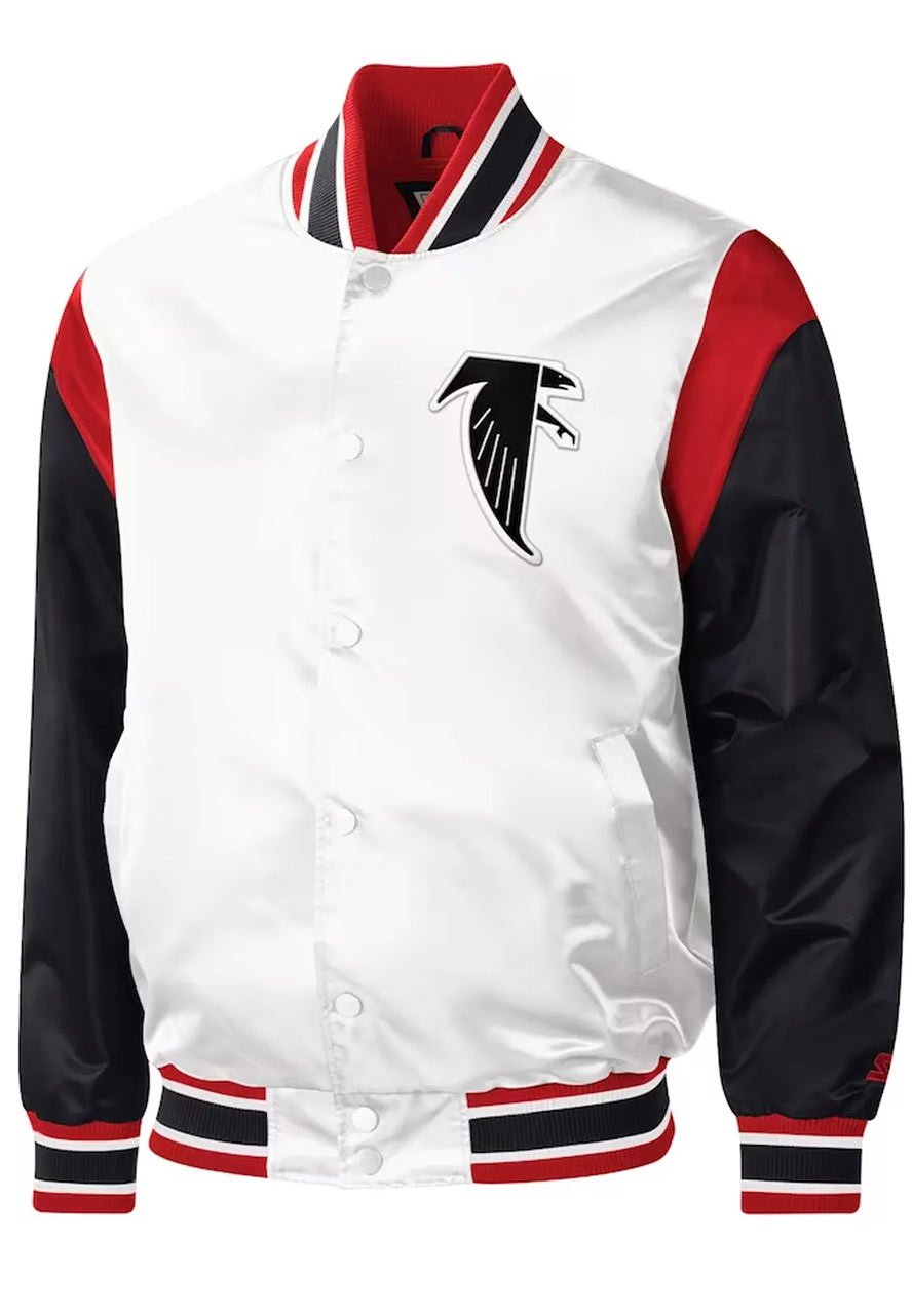 Atlanta Falcons Throwback White Varsity Jacket