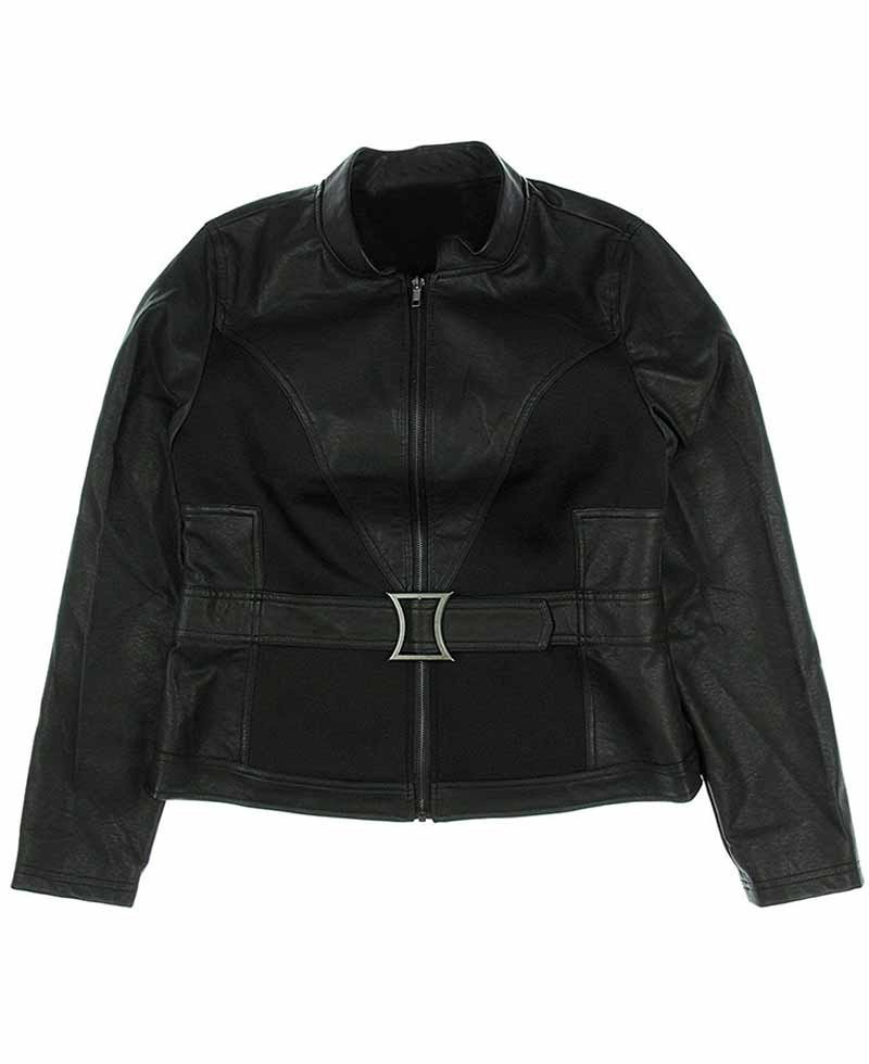 Avengers Endgame Natasha Romanoff Belted Leather Jacket