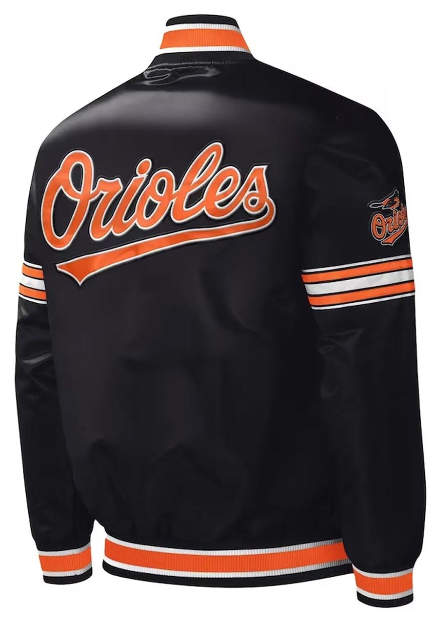 Baltimore Orioles Midfield Black Varsity Jacket