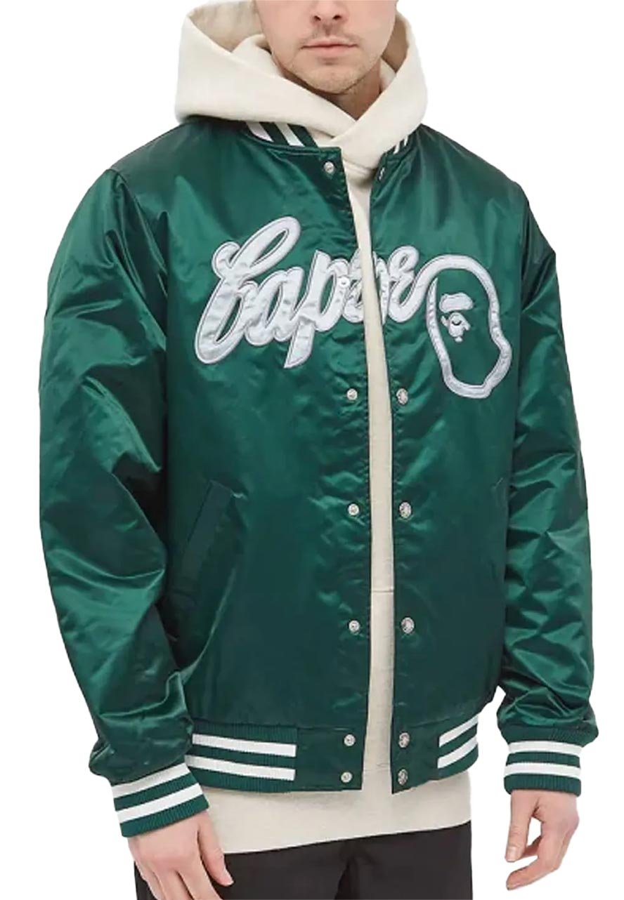 Bape Baseball Green Bomber Jacket