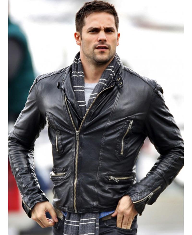 Slim Fit Street Style Brant Daugherty Leather Jacket