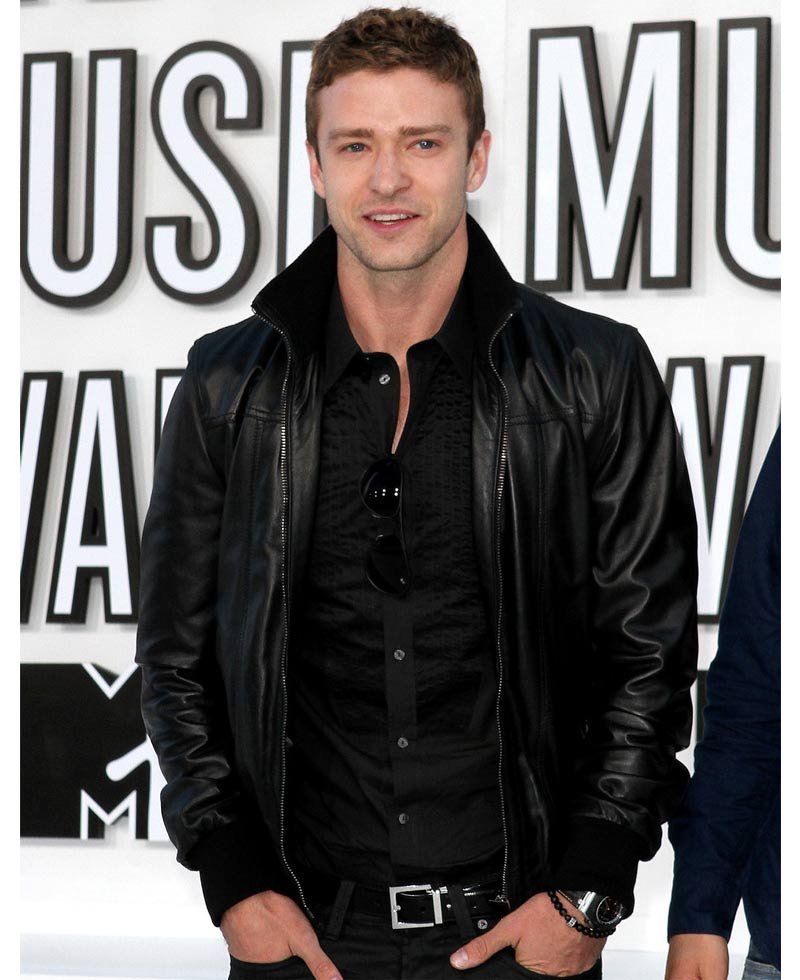Justin Timberlake Bomber Leather Jacket