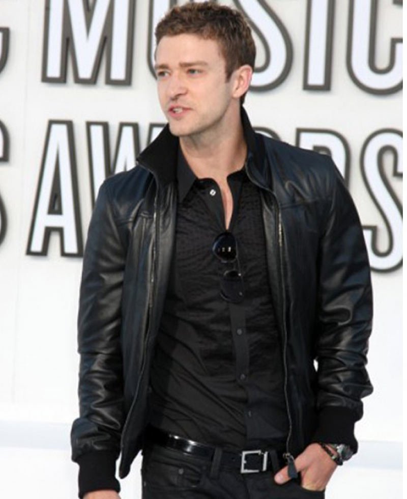 Justin Timberlake Bomber Leather Jacket
