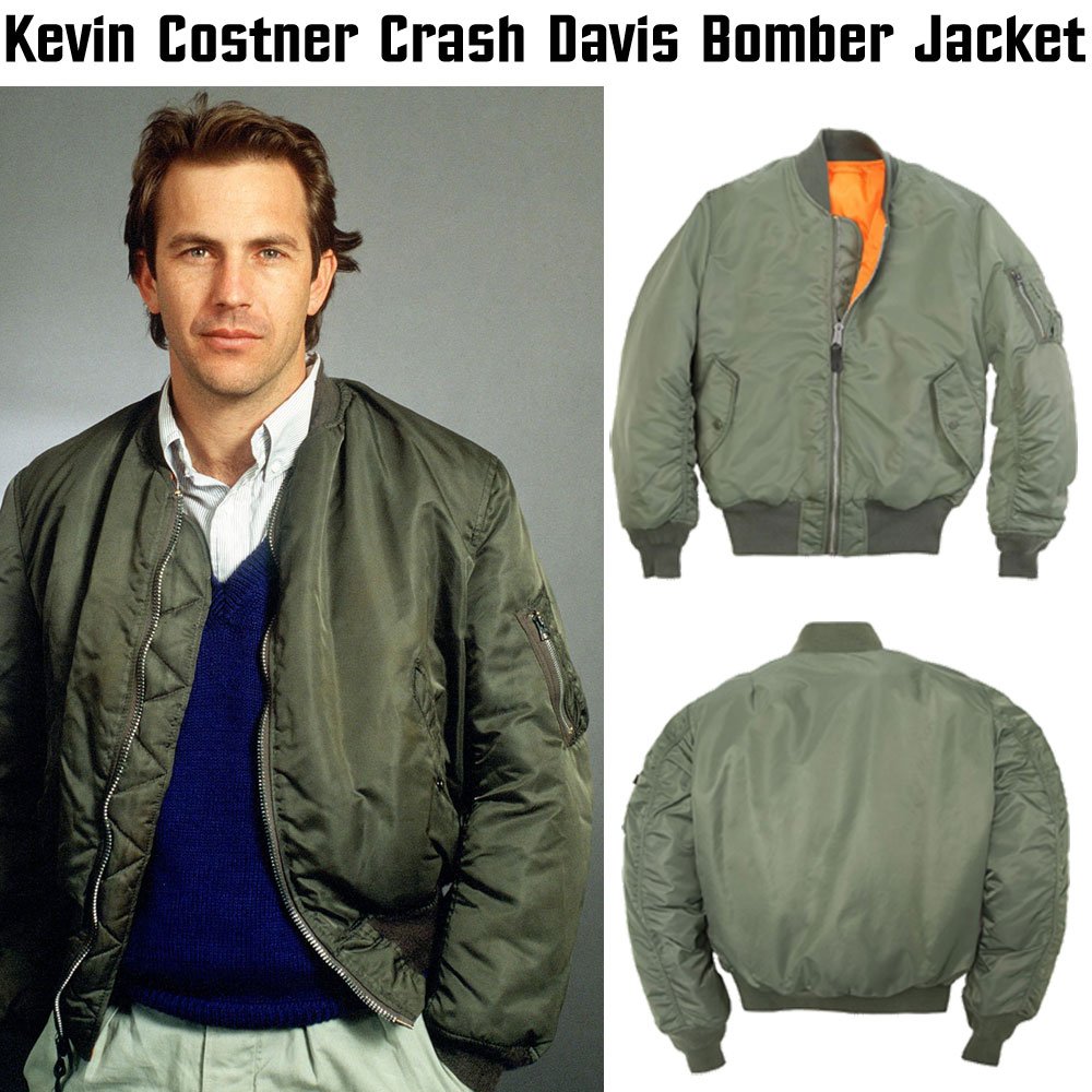 Kevin Costner Bull Durham Flight Bomber Jacket