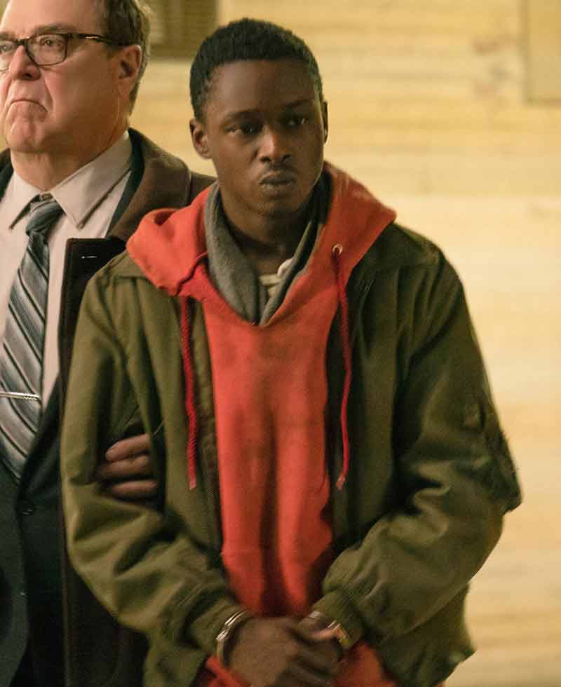 Captive State Ashton Sanders Bomber Jacket with Hoodie