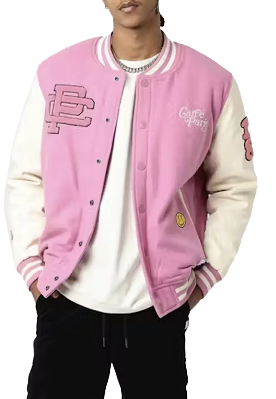 Carre Peace Pink Varsity Jacket