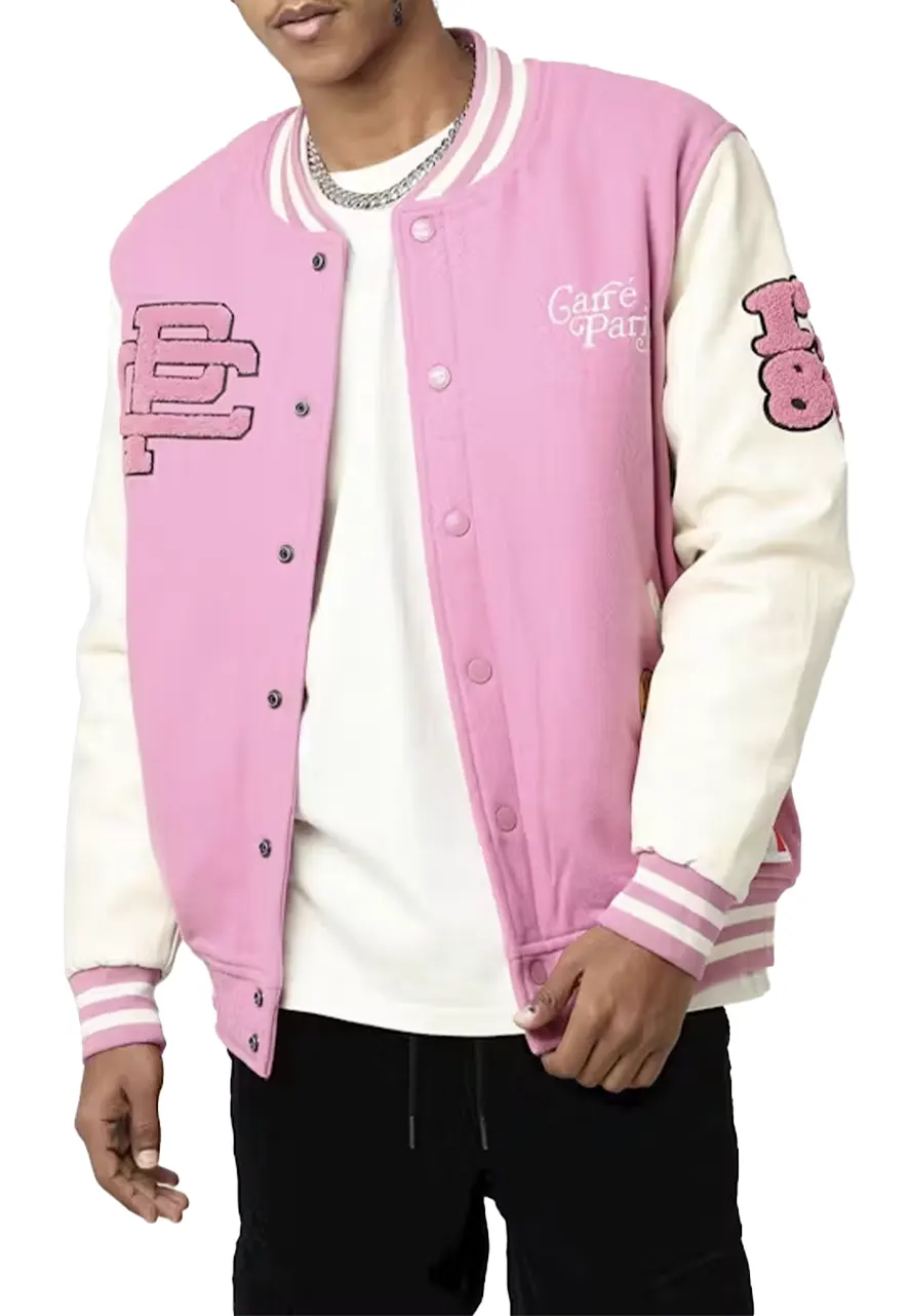 Carre Peace Pink Varsity Jacket