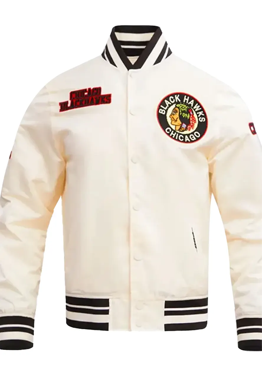  Chicago Blackhawks Retro Varsity Jacket