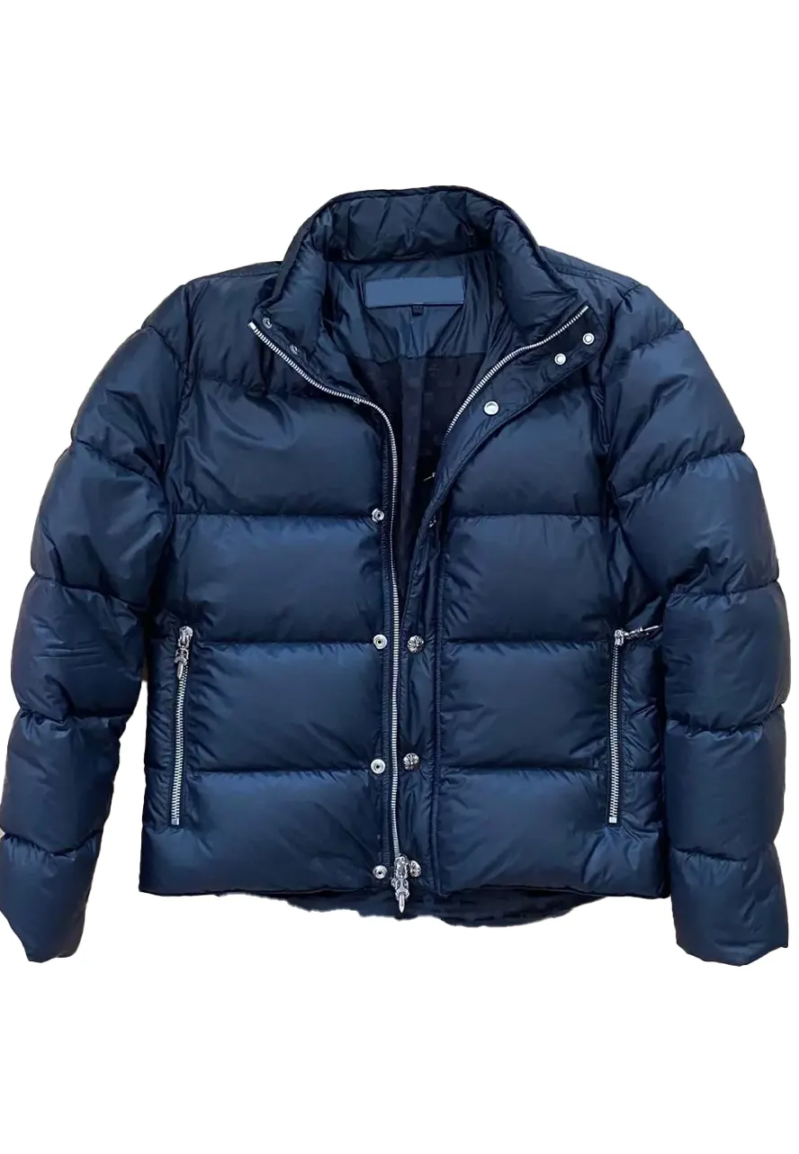Chrome Hearts Puffer Down Navy Blue Jacket