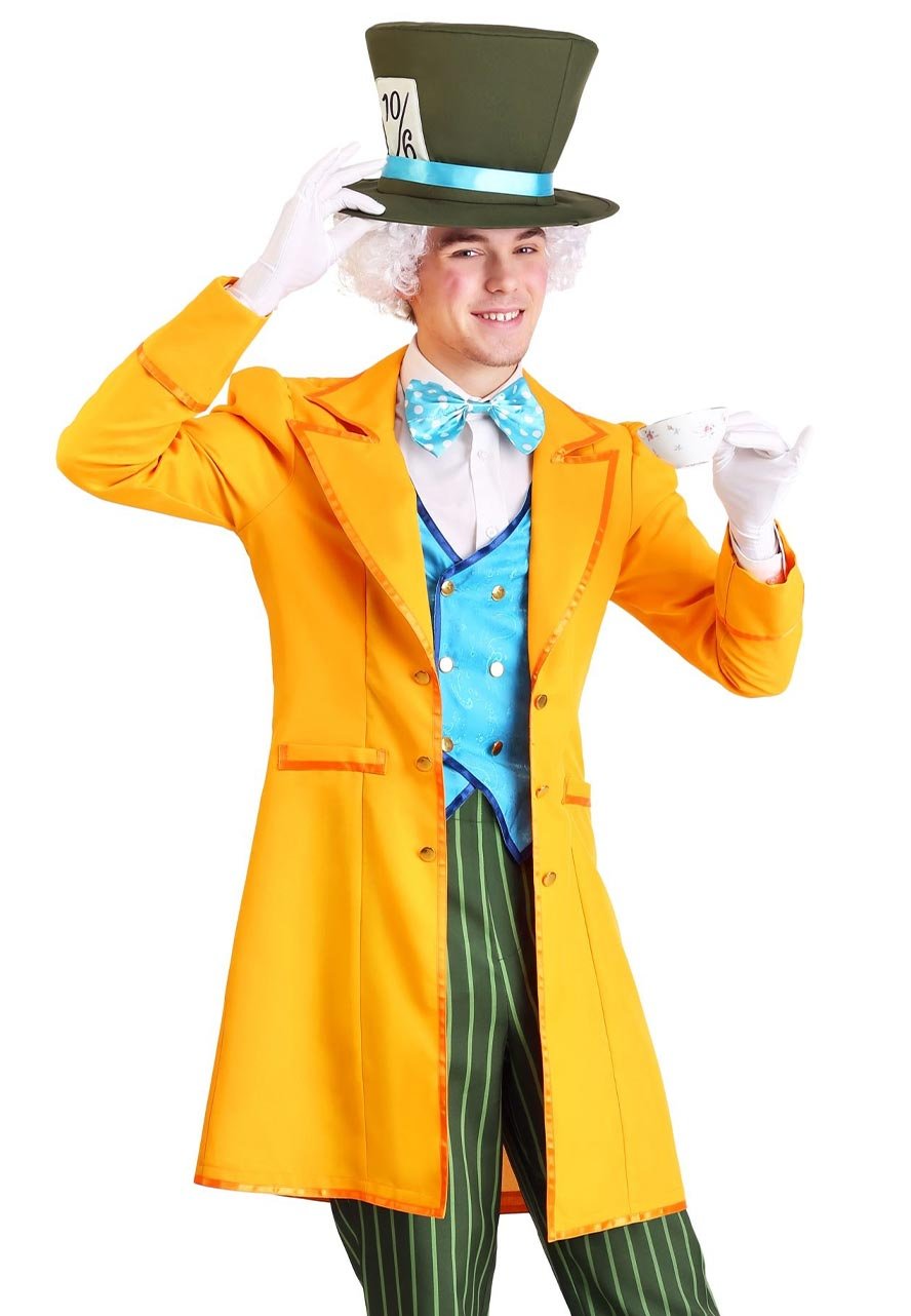 Classic Mad Hatter Costume Yellow Coat
