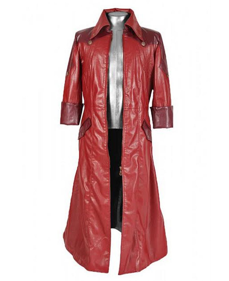 Devil May Cry 4 Dante Red Leather Coat