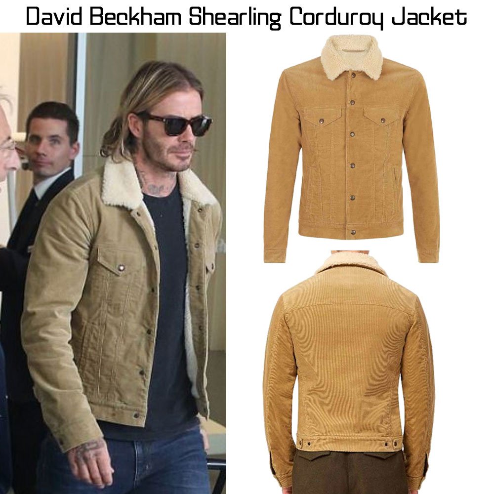 David Beckham Shearling Corduroy Jacket