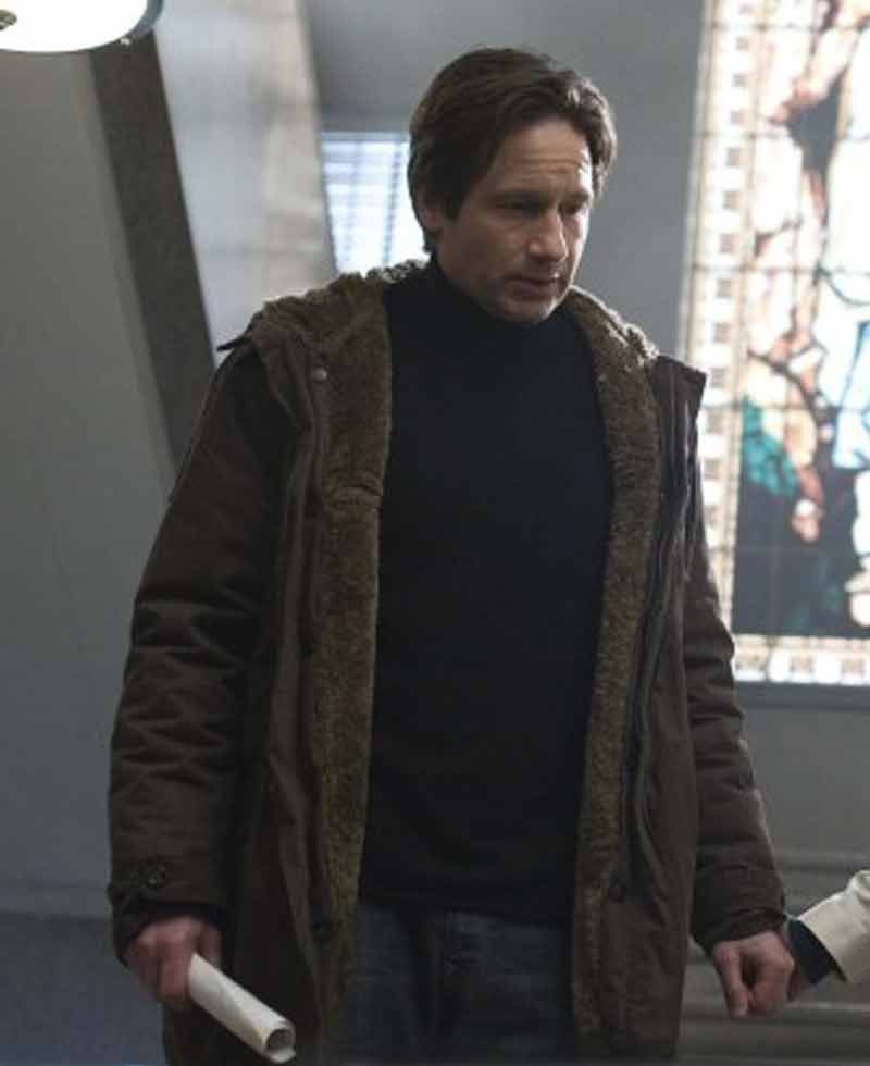 The X-Files David Duchovny Shearling Coat