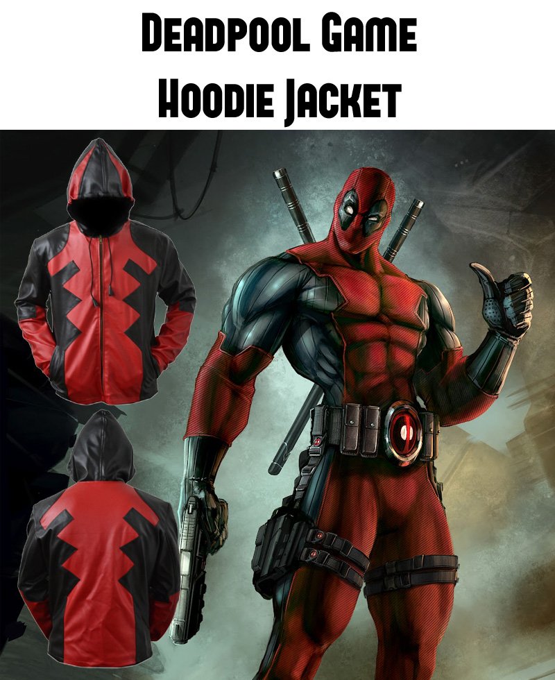 Deadpool Leather Hoodie
