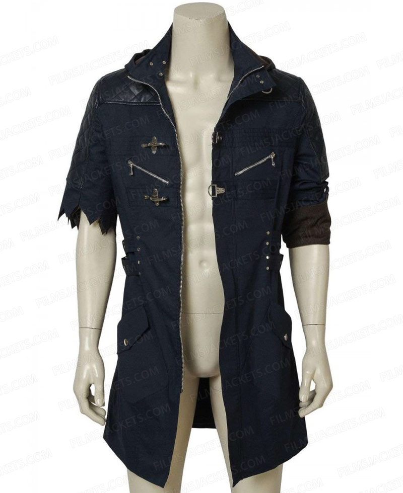 DMC 5 Nero Coat with Hoodie