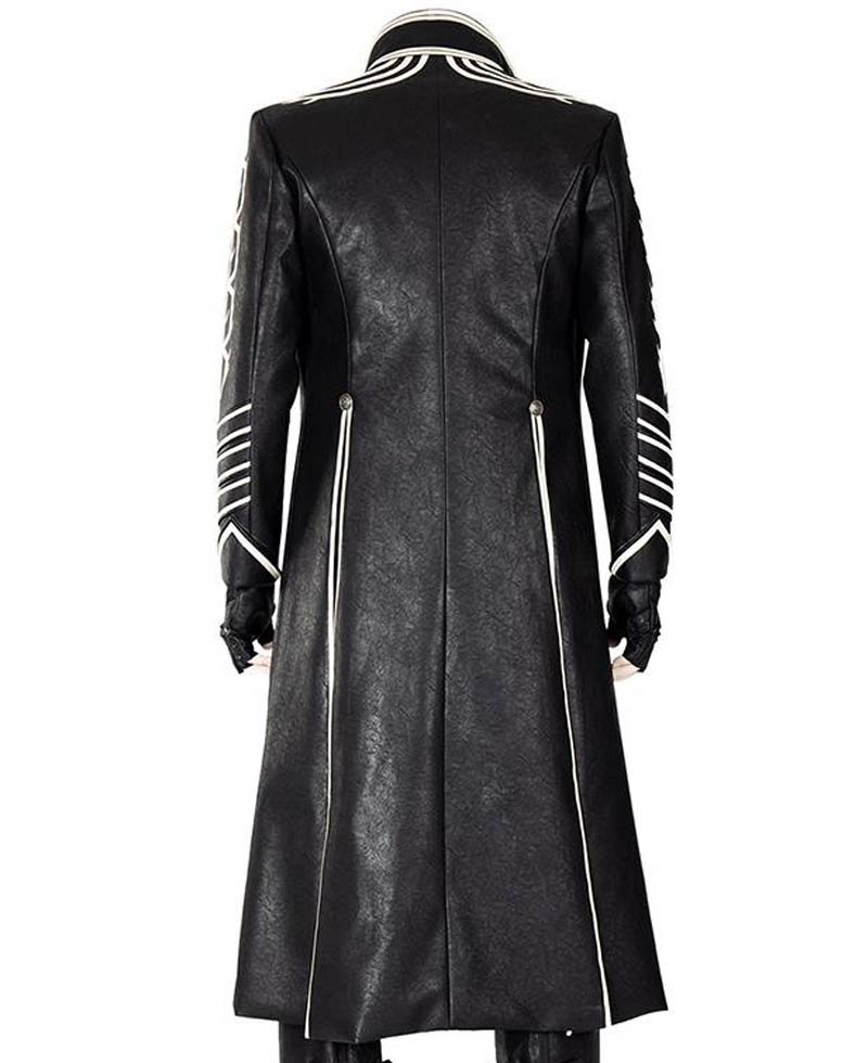 Devil May Cry 5 Vergil Black Leather Coat