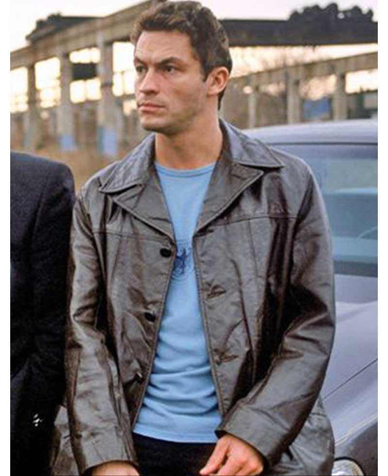 Dominic West The Wire Leather Coat